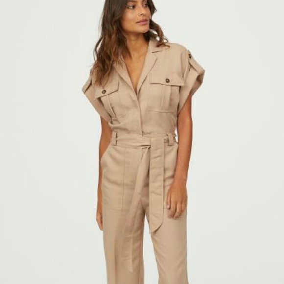 H&M Pants & Jumpsuits Hm Utility Safari Jumpsuit Poshmark